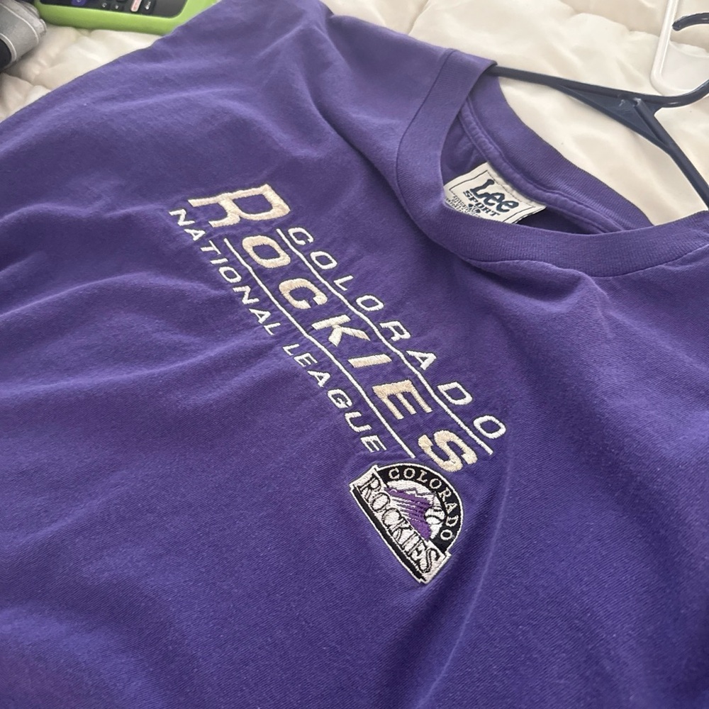 Vintage Purple Colorado Rockies XL Tee